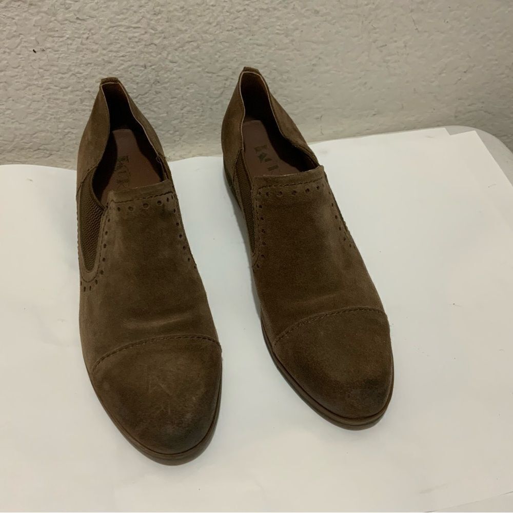 Korks Ease Brown Leather Ankle Booties Womans Size  8.5